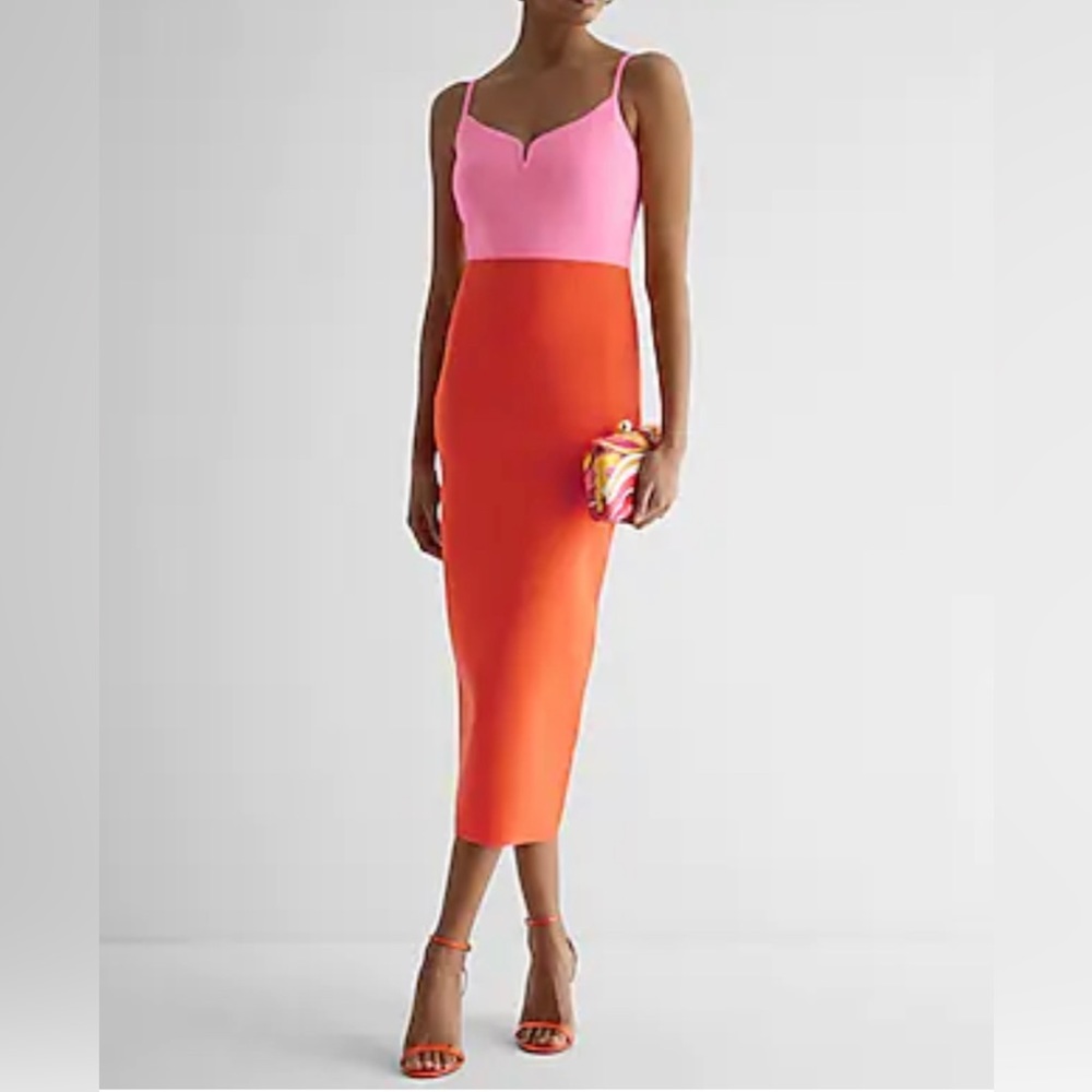 NWT express colorblock fitted dress. Never worn
